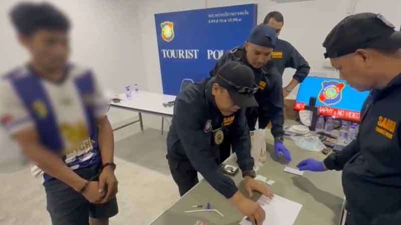 Man Arrested for Selling Drugs to Tourists on Koh Pha Ngan
